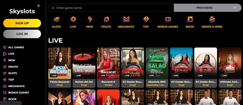skyslots casino website