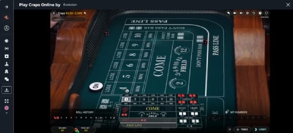 CuscoCasino Live Craps Game