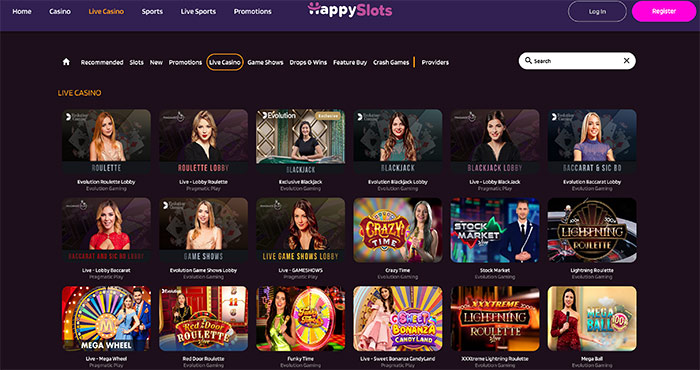 Happy Slots Casino Live Casino