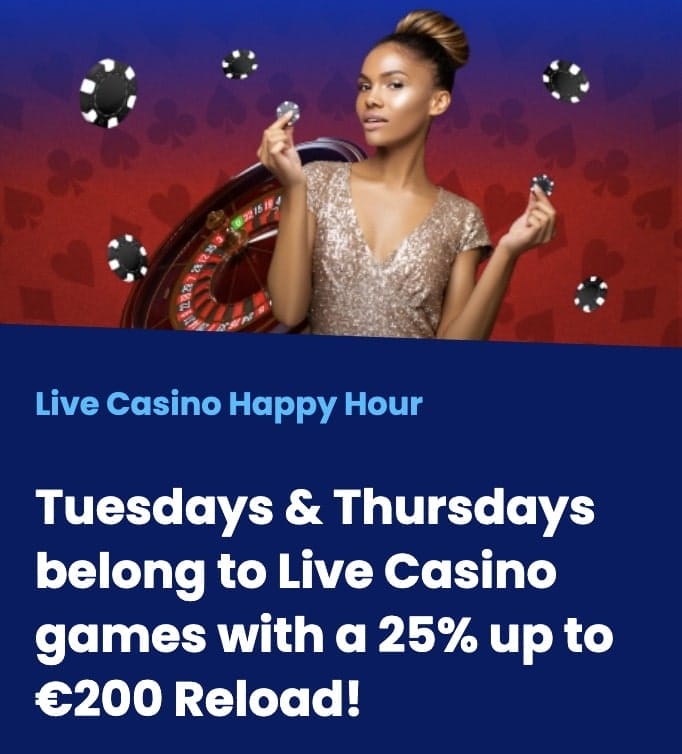 Live Casino Happy Hour bonus betnflix