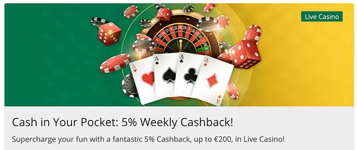 Qbet Casino: Cash in Your Pocket: 5% Wekelijkse Cashback