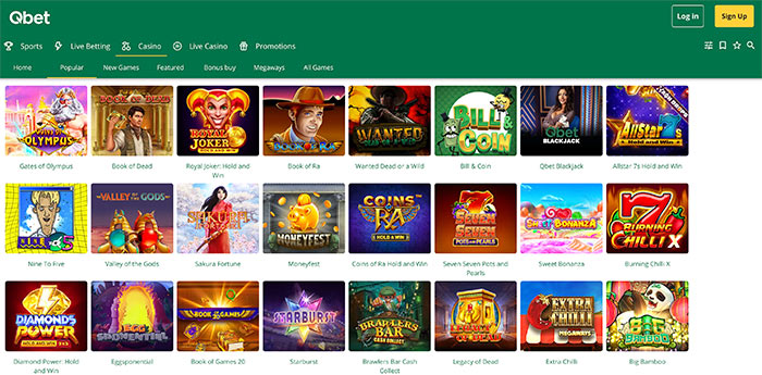 Qbet Casino Gokkasten