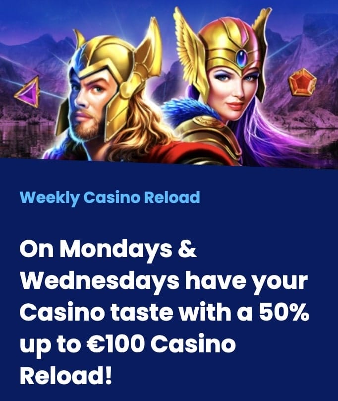 Weekly Casino Reload bonus betnflix