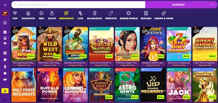 jacktop casino megaways