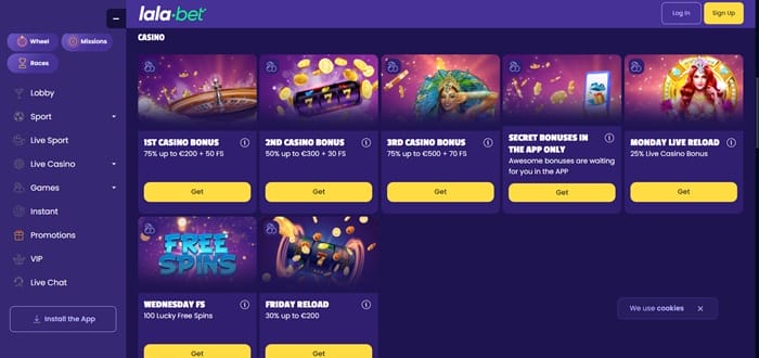 lalabet casino Reload Bonussen en Free Spins