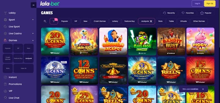 lalabet casino jackpots