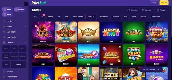 Loterie bij LalaBet Casino