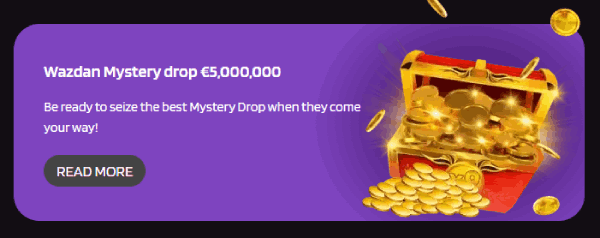 Wazdan Mystery Drop: €5.000.000 bij Punterz casino.
