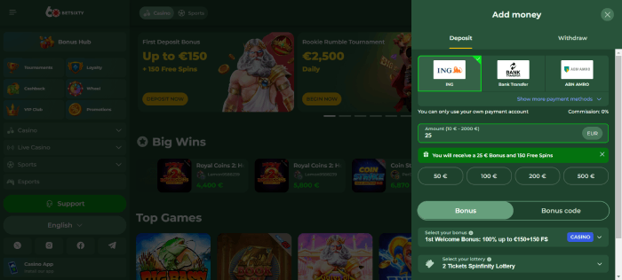 Storten bij Android casino BetSixty