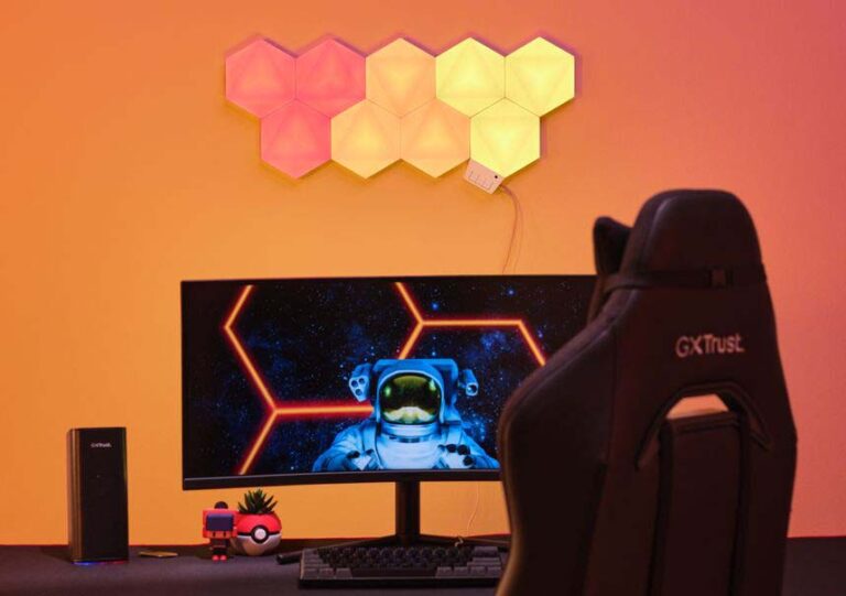Trust laat je gamekamer personaliseren met customizable Vybz hexagon RGB LED-verlichting