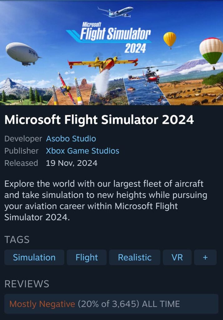 Microsoft Flight Simulator User Reviews
