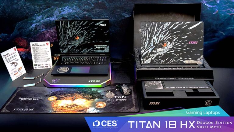 MSI kondigt ultieme Titan 18 Dragon Edition gaming laptop met een handgemaakt kunstwerk