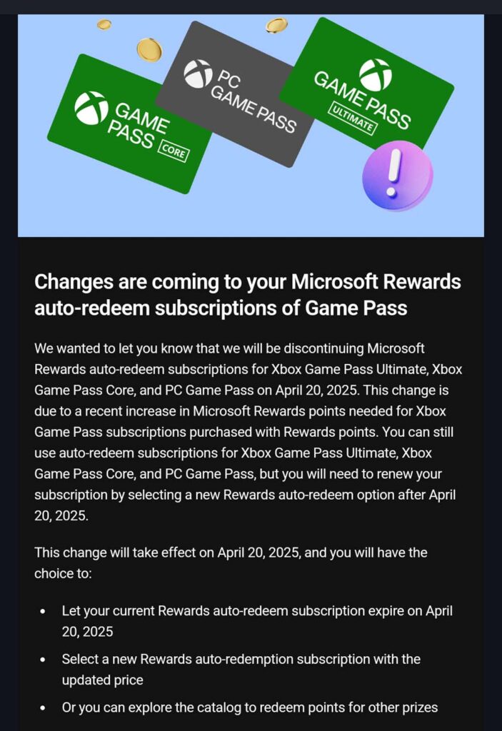 Microsoft Rewards e-mail