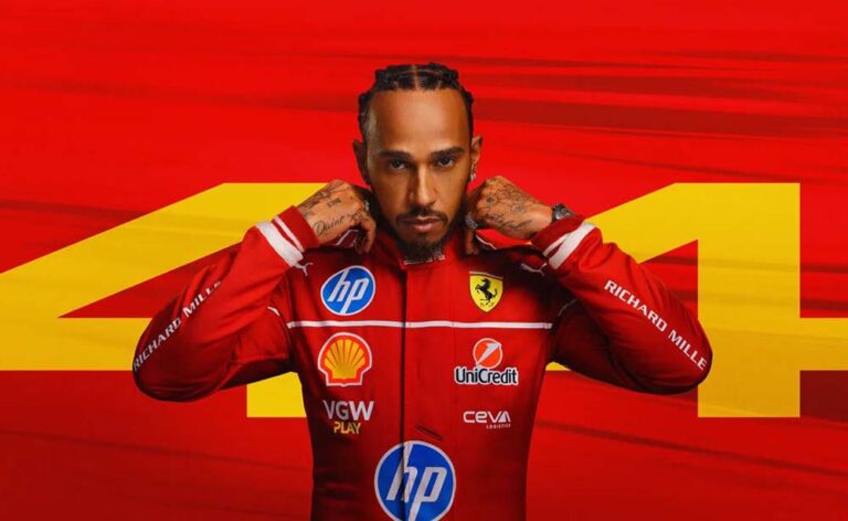 Lewis Hamilton in een Ferrari in de onthullingstrailer van de simulatie racegame F1 25