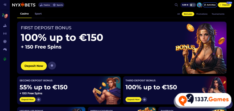 bonussen in internationale casino's online