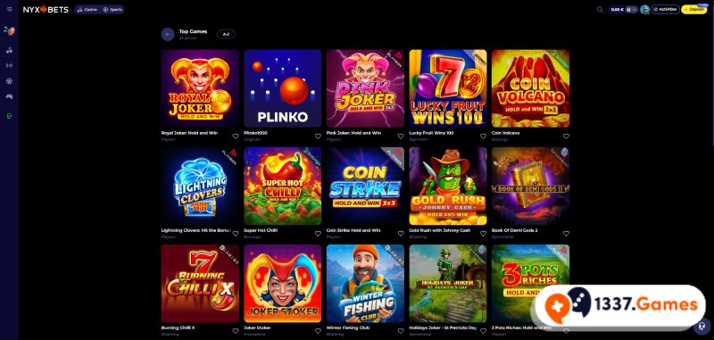 Spellen in internationale casino's