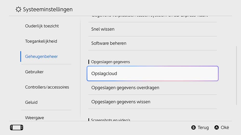Nintendo Switch 2 Gegevens via Cloud overzetten