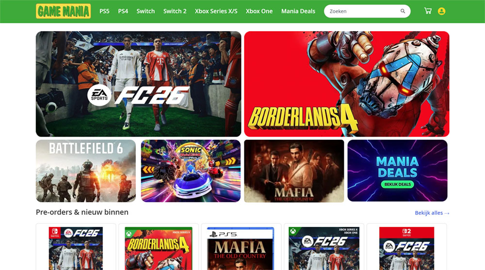 Nieuwe Game Mania