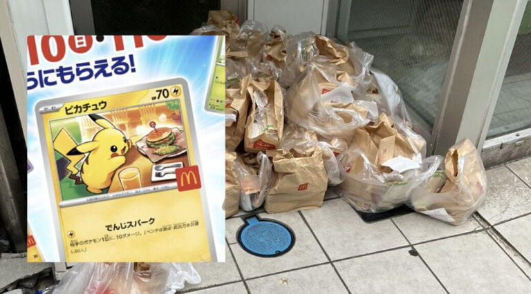 Pokémon-gekte bij McDonald’s in Japan: hamburgers worden weggegooid, kaarten zijn het enige wat telt