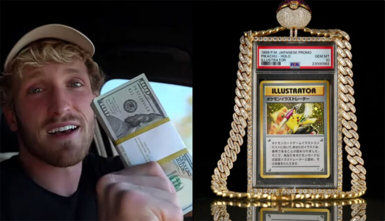 Logan Paul verkoopt zijn zeldzame Pikachu Illustrator Pokémonkaart voor 16,5 miljoen dollar